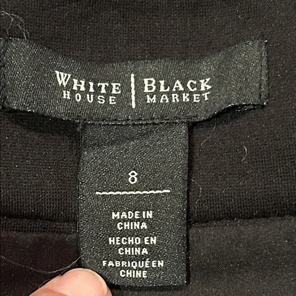 White House Black Market Black and White Plaid Women's Skirt Size 8 - Picture 9 of 10